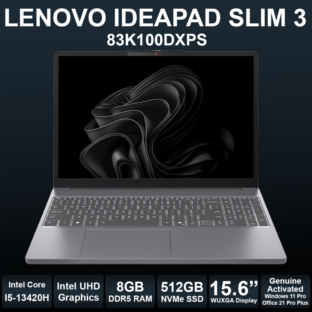 Lenovo IdeaPad Slim 3 15.3" I5 13th 8GB RAM 512GB SSD Laptop
