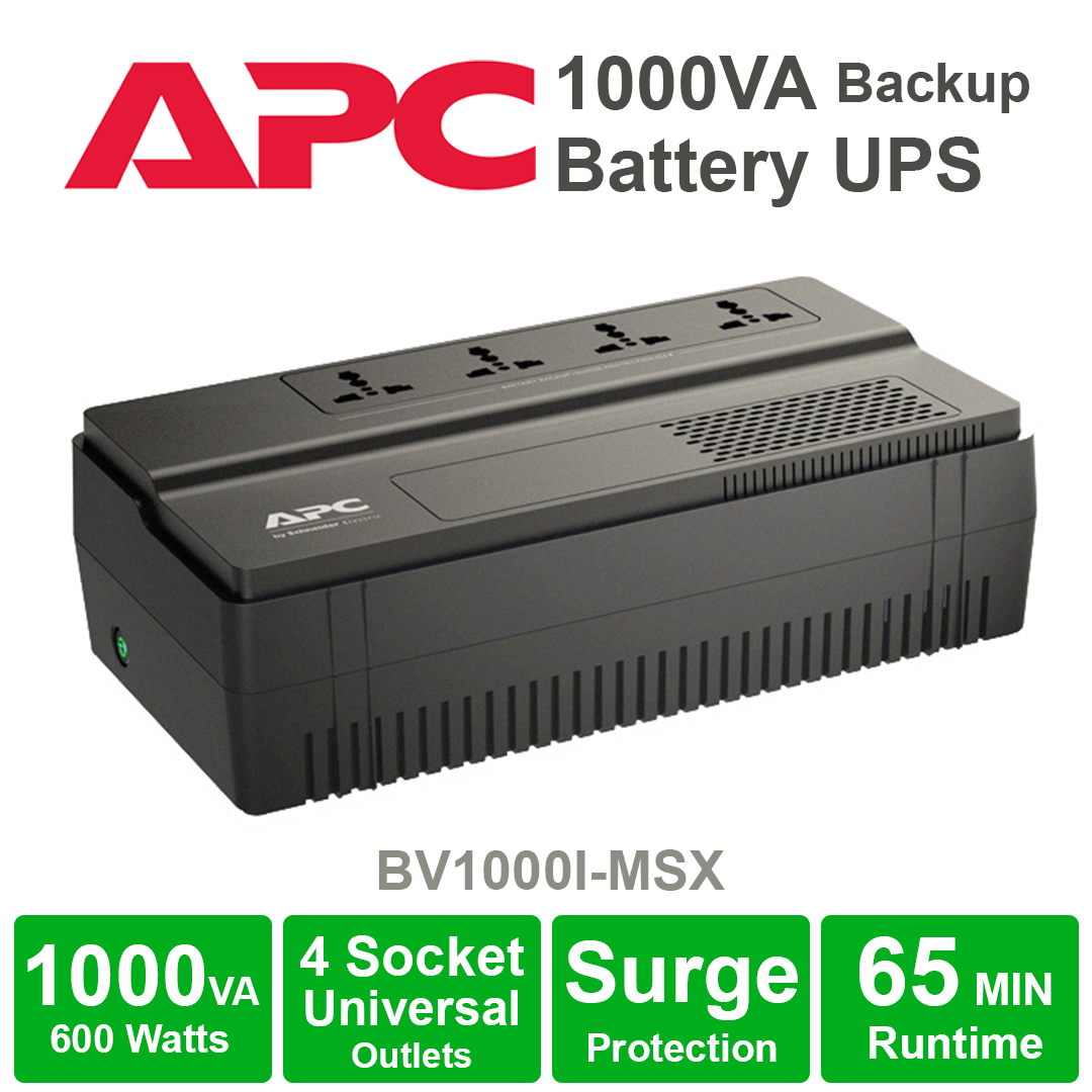 APC 1000VA Backup Battery UPS - BV1000I