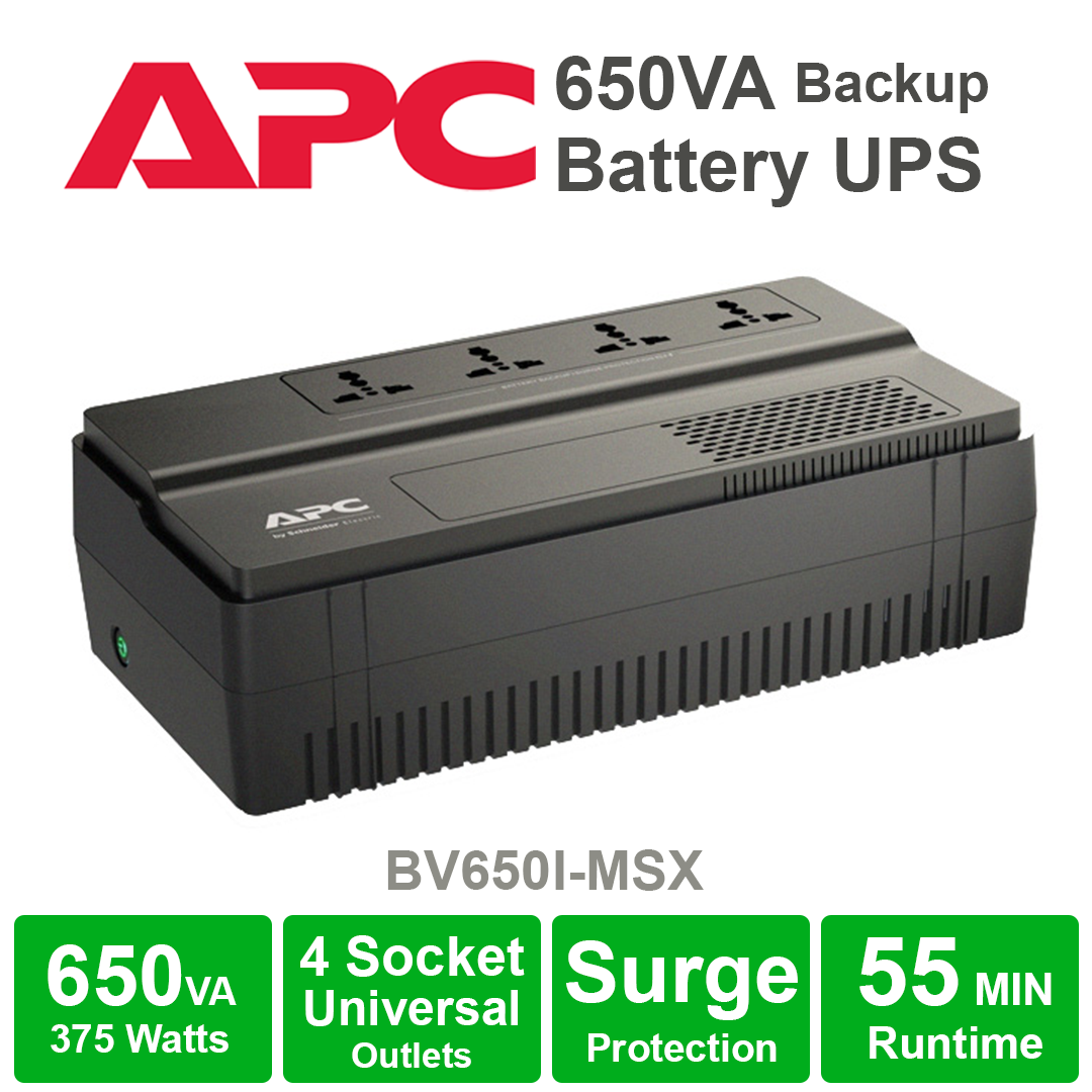 APC 650VA Backup Battery UPS - BV650I