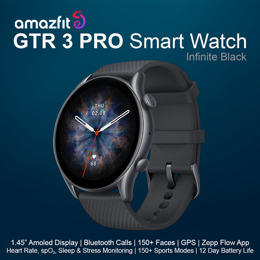 Amazfit GTR 3 Pro 46mm Smart Watch - Infinite Black