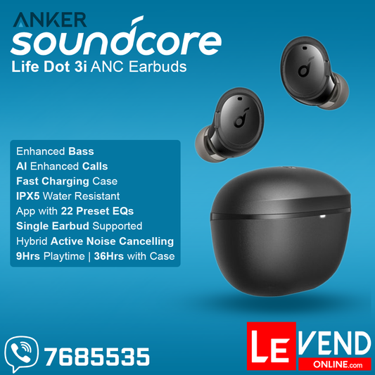 Anker Soundcore Life Dot 3i True Wireless ANC Earbuds - Black