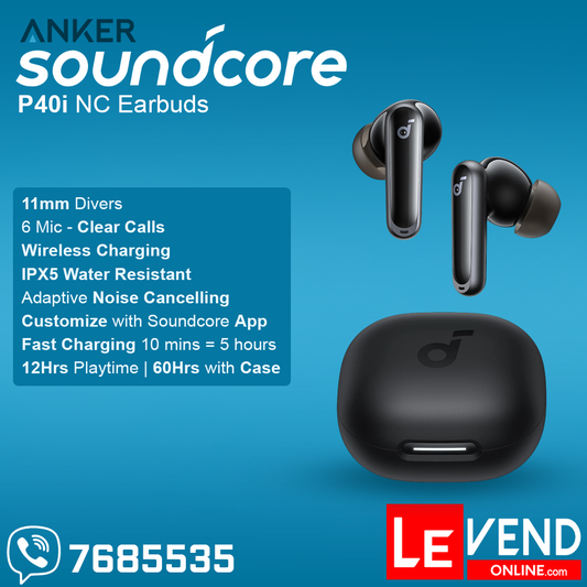 Anker SoundCore P40i Smart ANC Earbuds - Black