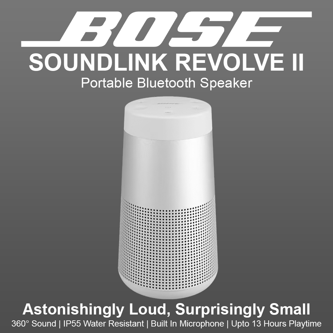 Bose SoundLink Revolve II Portable Bluetooth Speaker Silver – Le