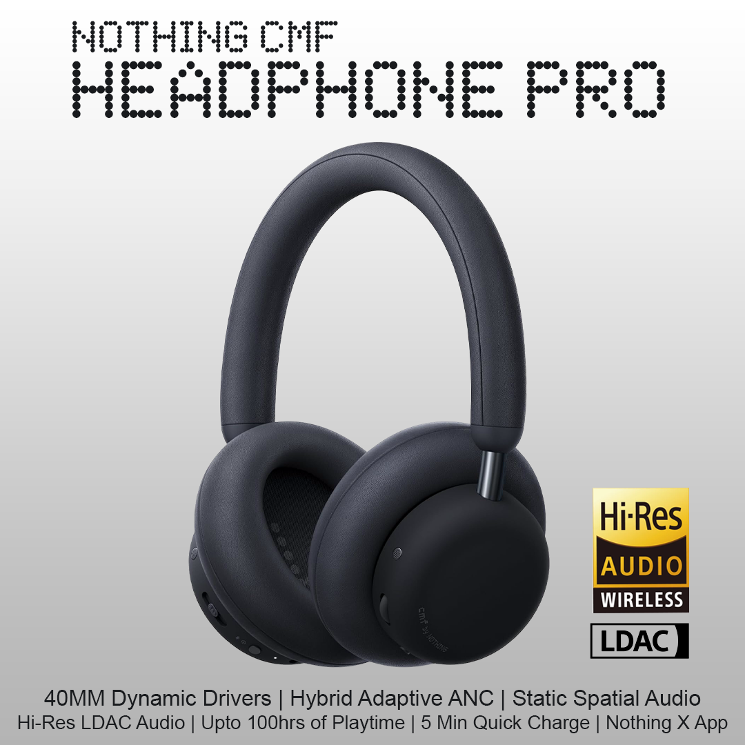 Nothing CMF Headphone Pro ANC Wireless Headphones - Dark Grey