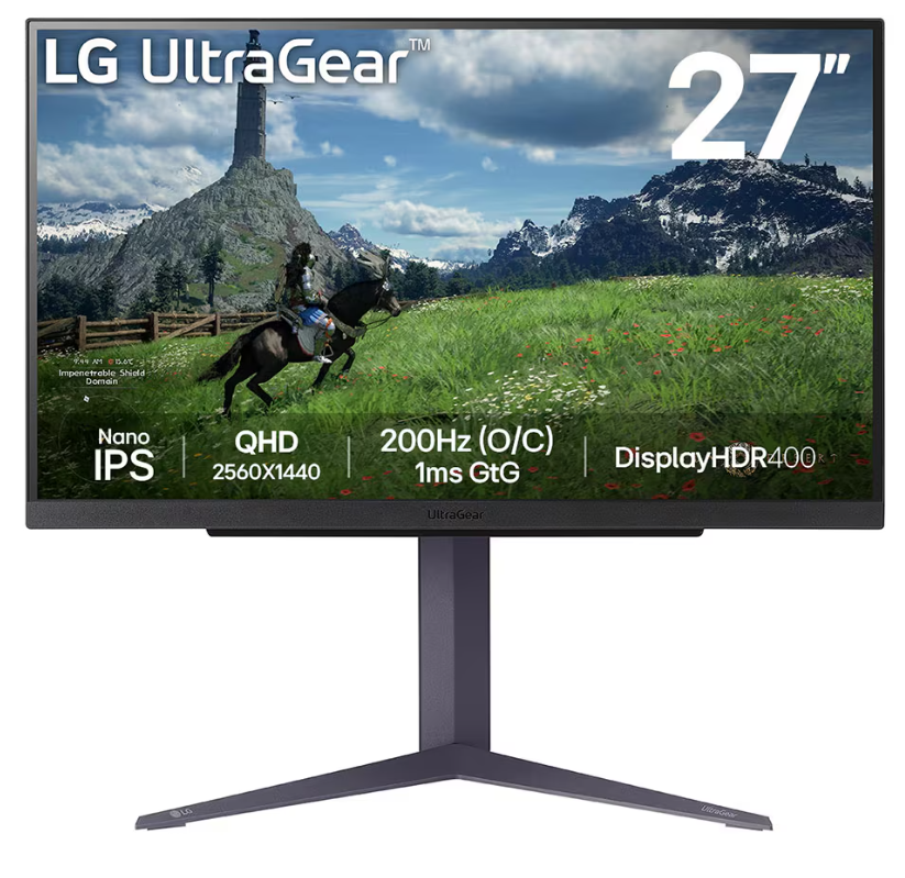 LG UltraGear 27 Inch 180hz Quad HD Monitor - 27GS85Q-B