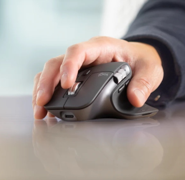 Logitech MX Masters 3S Wireless Mouse with Logi Bolt - Graphite