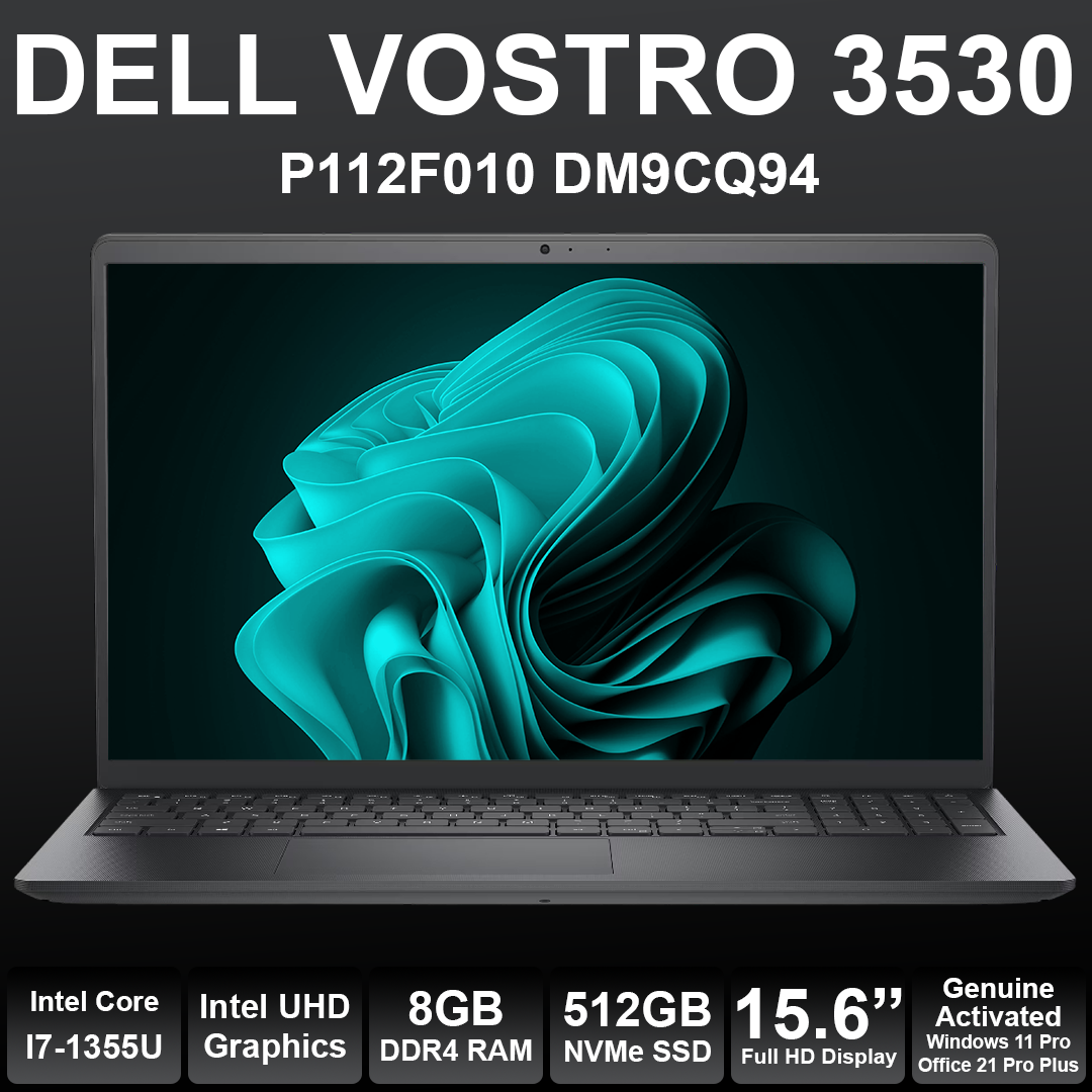 Dell Vostro 3530 15.6" Core I7 13th 8GB RAM 512GB NVMe Laptop