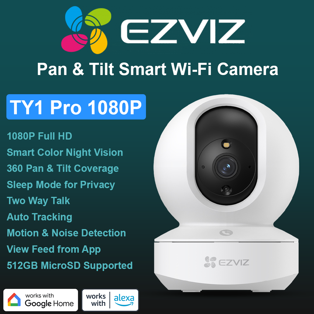 Ezviz 2MP 360° Full HD Home Security WiFi Camera - TY1 Pro 1080P