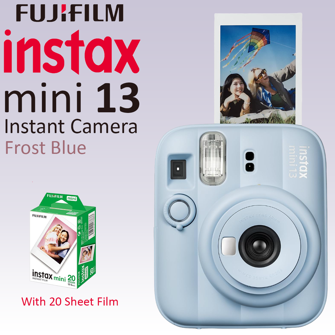 FujiFilm Instax Mini 13 Instant Camera with 20 Sheet Film - Frost Blue