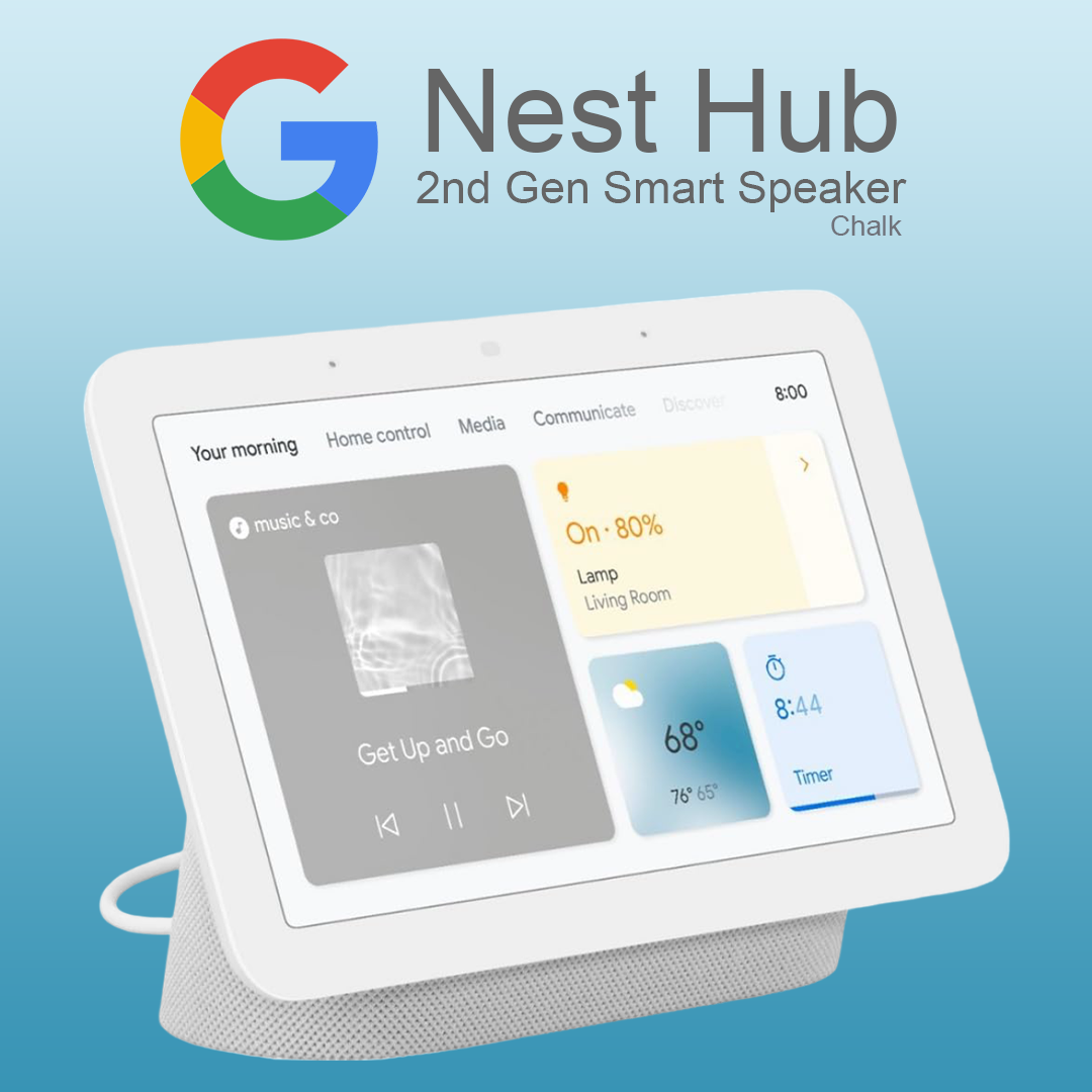 Google Nest Hub 2nd Gen Smart Speaker with Display - Chalk