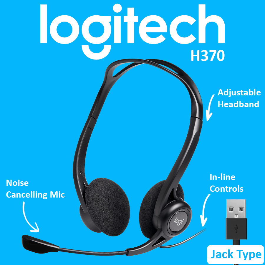 Logitech H370 Headset with Mic USB Type A Maldives Le Vend Online