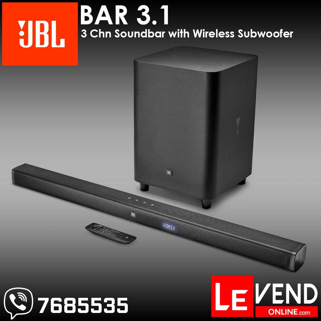 Jbl bar 3.1 home theater starter system with shops soundbar and wireless subwoofer with bluetooth