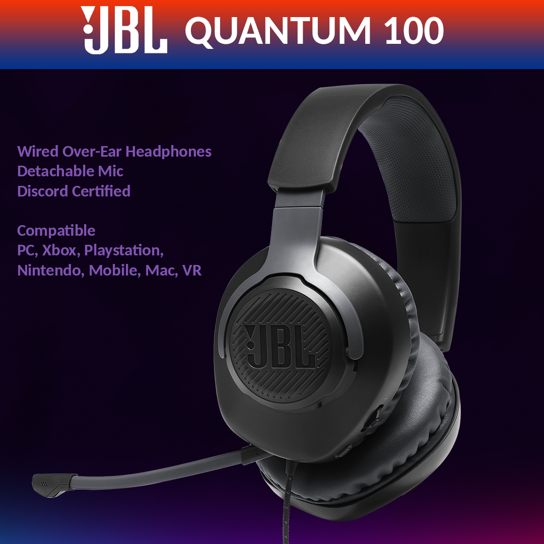 JBL Quantum 100 | Wired Gaming Headphones
