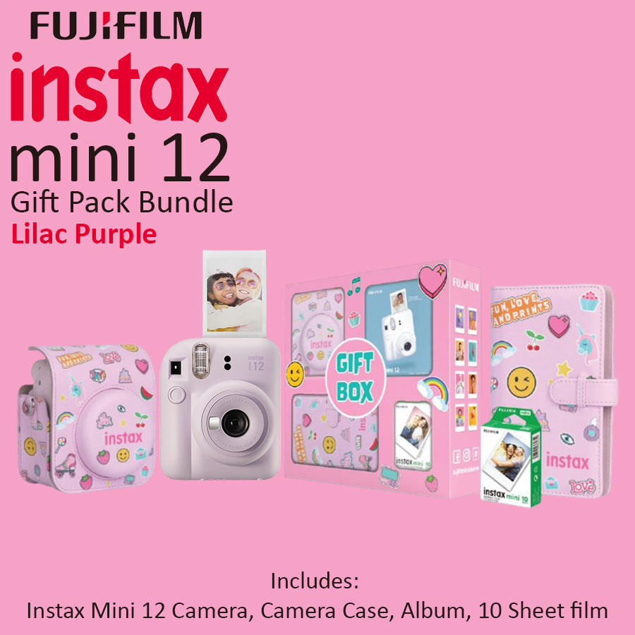 FujiFilm Instax Mini 12 Instant Camera Gift Box - Lilac Purple