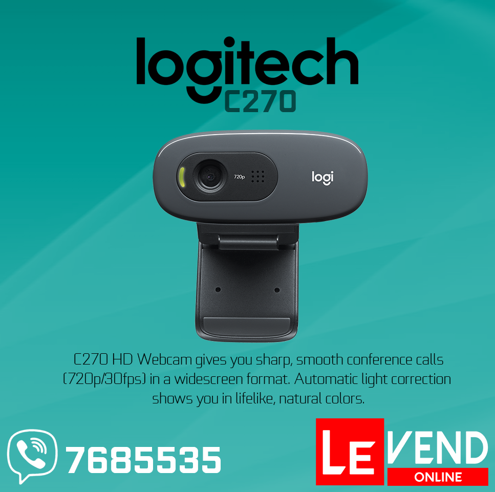 Logitech C270 720P HD Webcam Le Vend Online Maldives