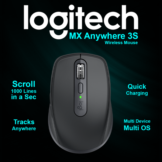 Logitech MX Anywhere 3S Wireless Mouse - Graphite