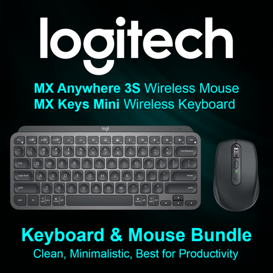 Logitech MX Anywhere 3S + MX Keys Mini Wireless Keyboard Mouse Combo