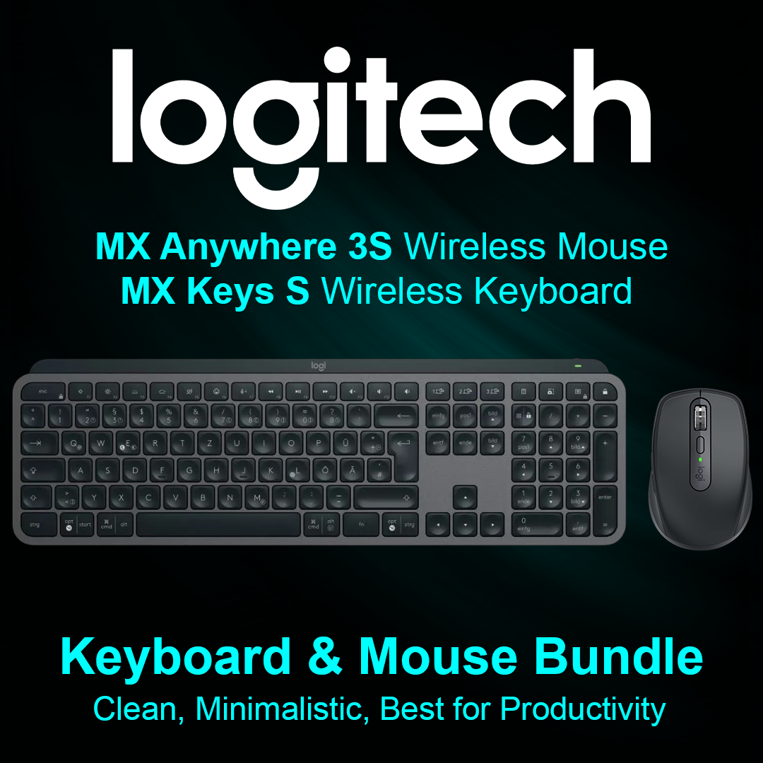 Logitech MX Anywhere 3S + MX Keys S Wireless Keyboard Mouse Combo