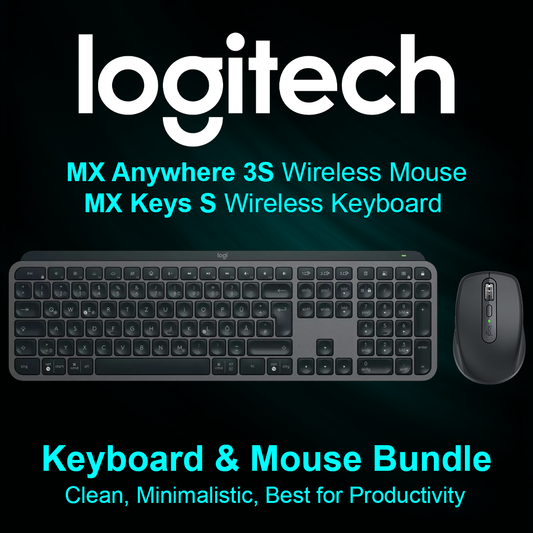 Logitech MX Anywhere 3S + MX Keys S Wireless Keyboard Mouse Combo
