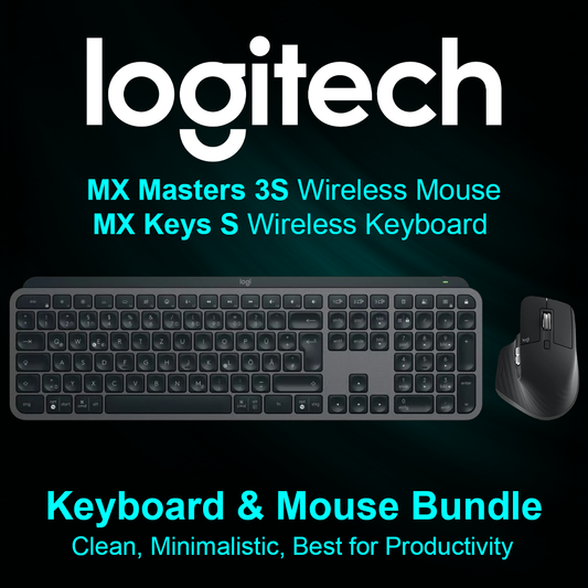 Logitech MX Masters 3S + MX Keys S Wireless Keyboard Mouse Combo