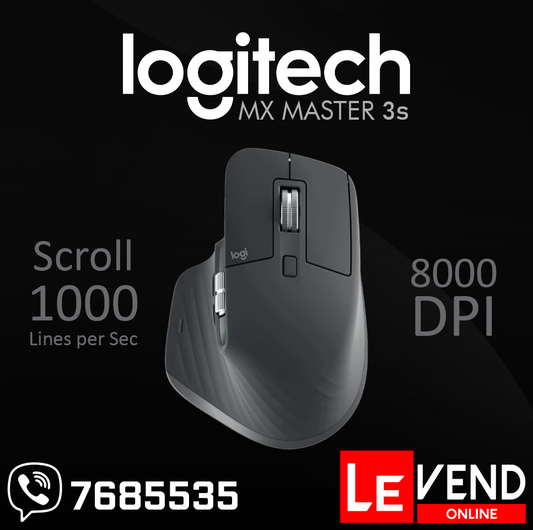 Logitech MX Masters 3S Wireless Productivity Mouse (Graphite)