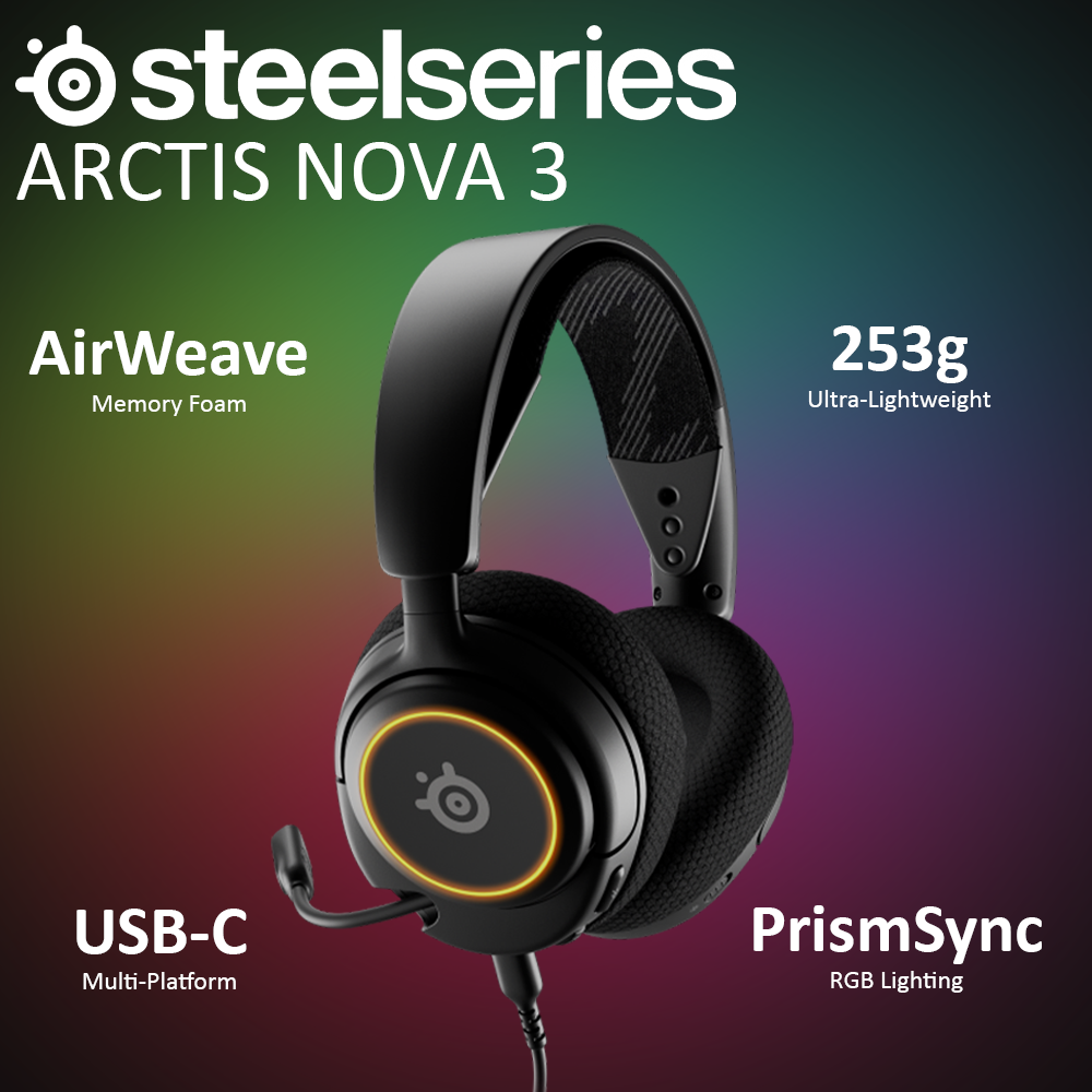 SteelSeries Arctis Nova Multi-Platform RGB Wired Headphones – Le