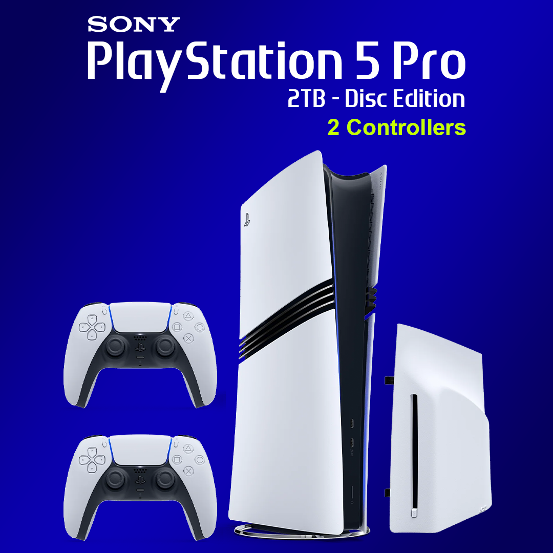 Sony PlayStation 5 Pro 2TB Console (Disc Edition) with 2 Controllers