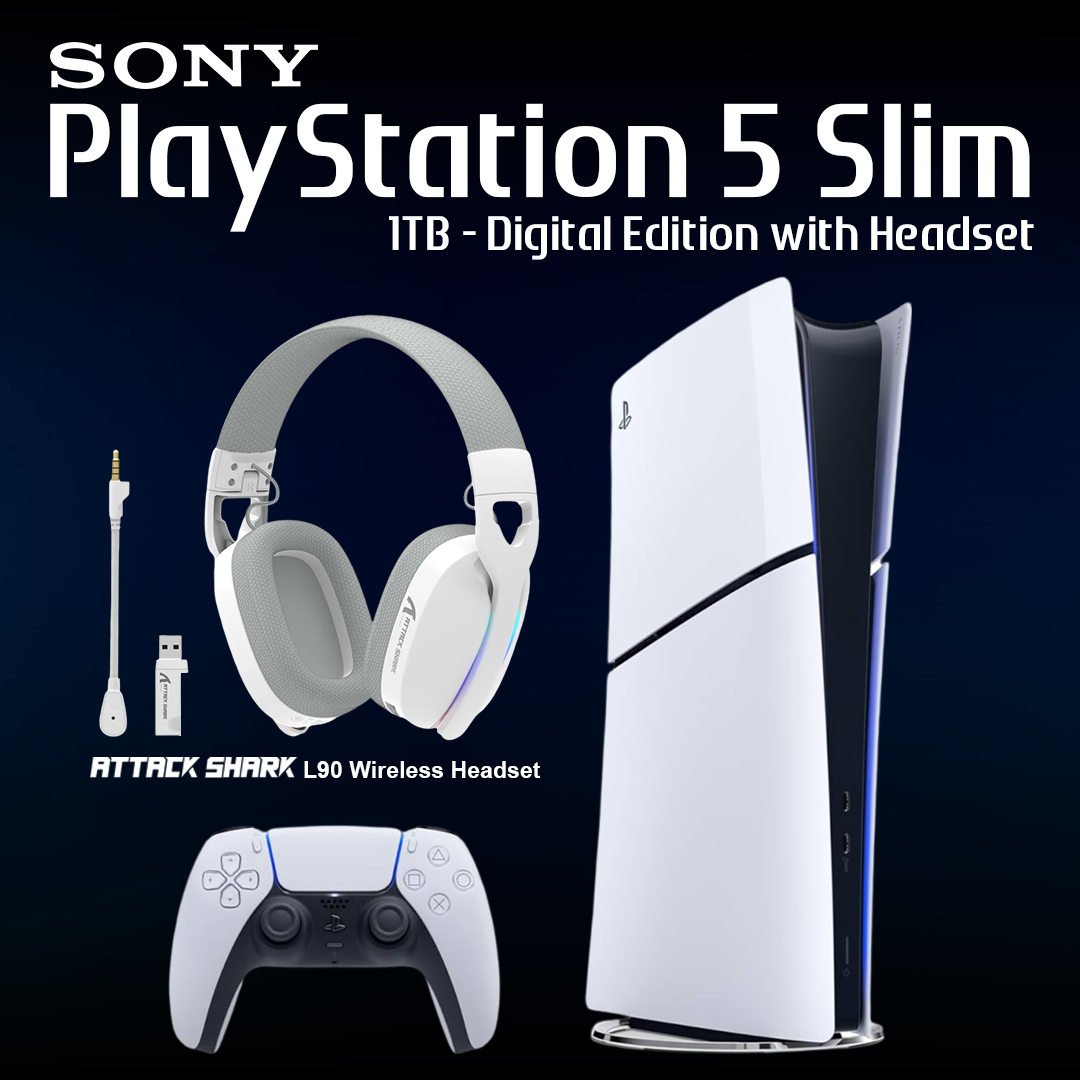 Sony PlayStation 5 Slim 1TB Console - Digital Edition with Wireless Headset