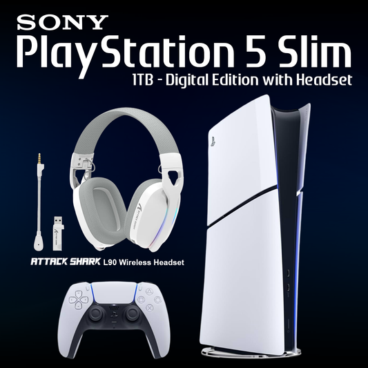 Sony PlayStation 5 Slim 1TB Console - Digital Edition with Wireless Headset