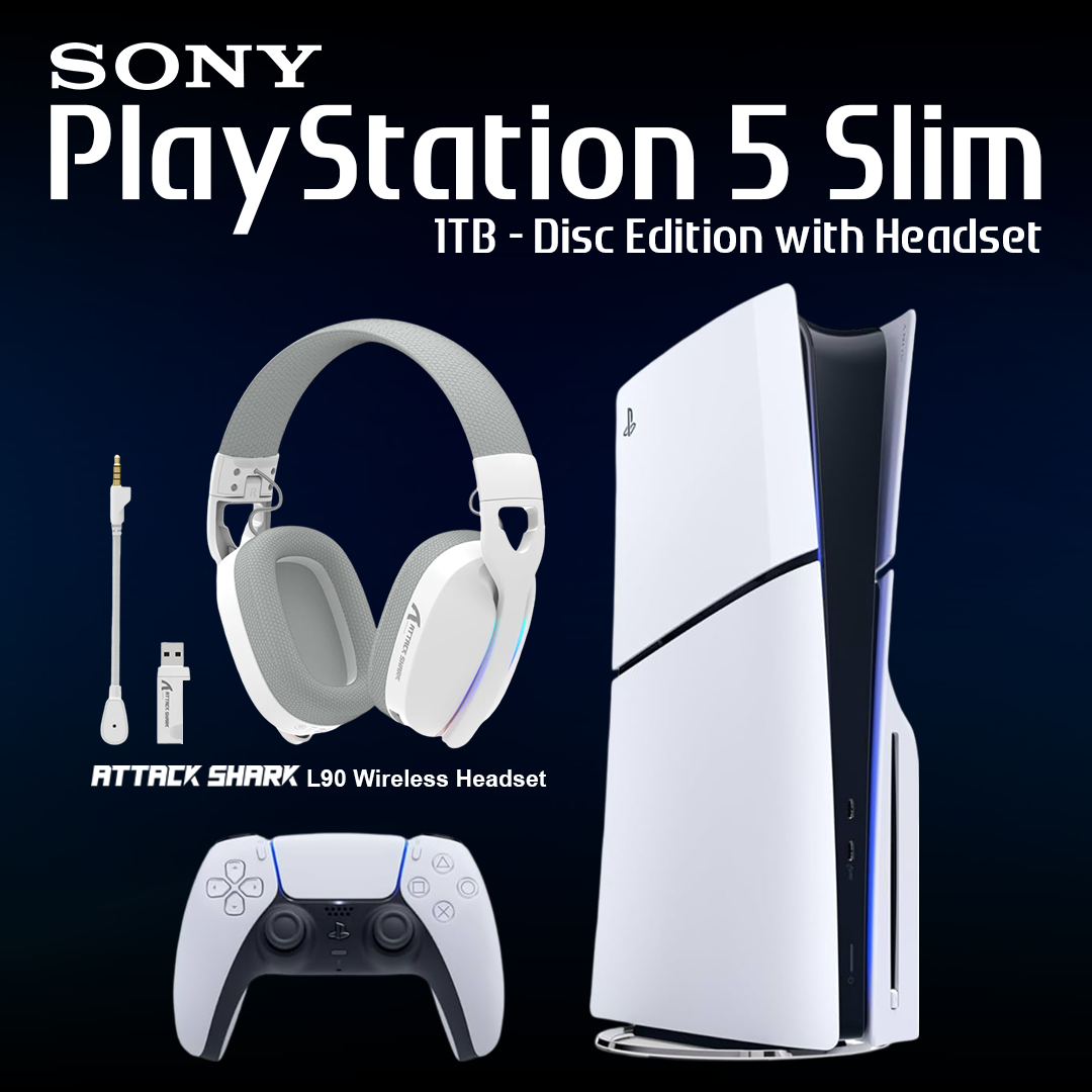 Sony PlayStation 5 Slim 1TB Console - Disc Edition with Wireless Headset