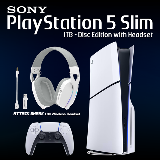Sony PlayStation 5 Slim 1TB Console - Disc Edition with Wireless Headset
