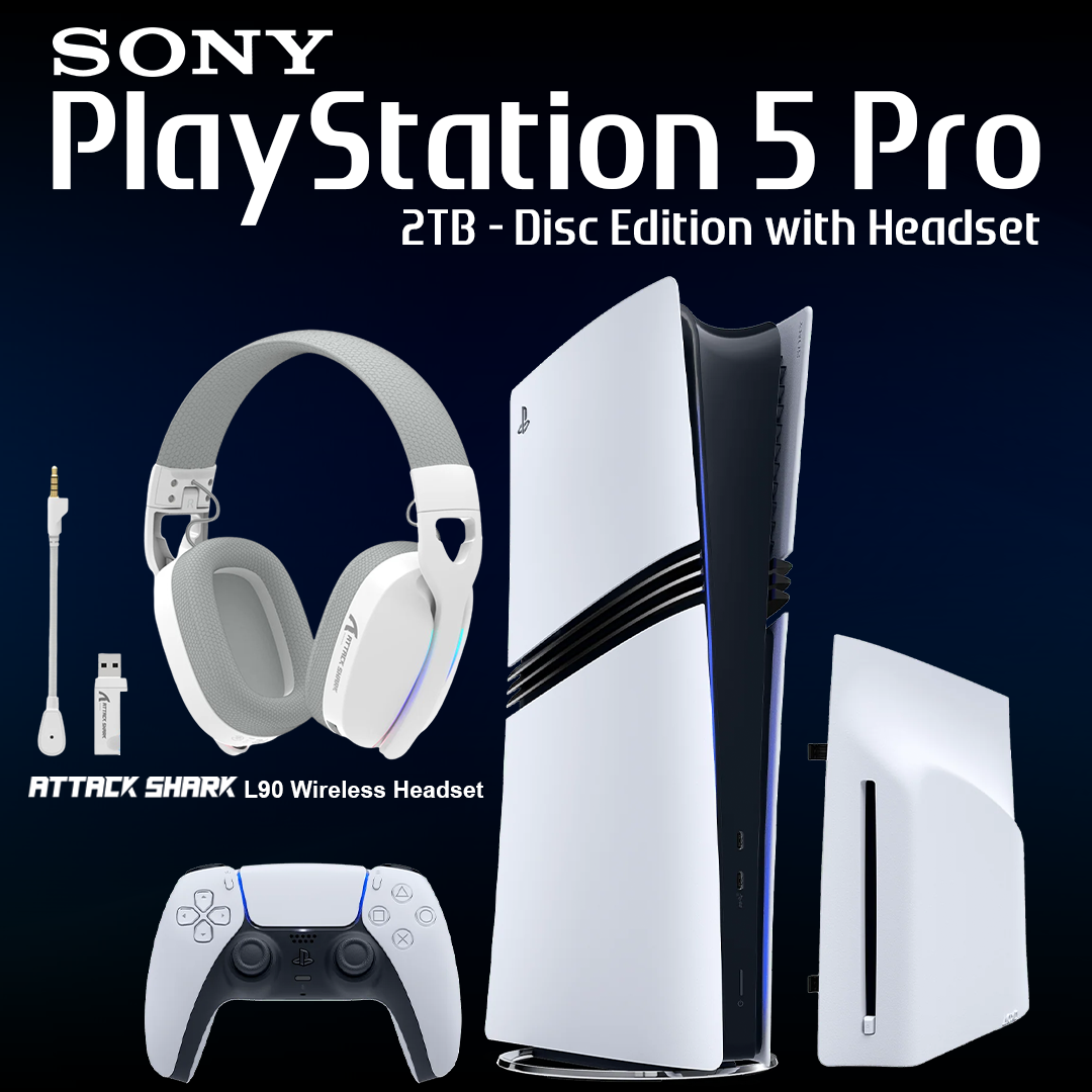 Sony PlayStation 5 Pro 2TB Console (Disc Edition) with Wireless Headset