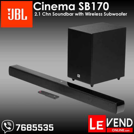 JBL Cinema SB170 | 2.1 Chn Soundbar with Wireless Subwoofer