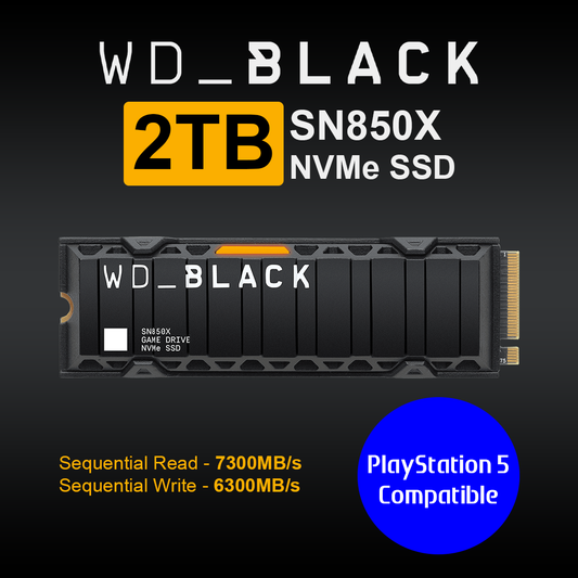 WD Black SN850X 2TB NVMe SSD with Heatsink