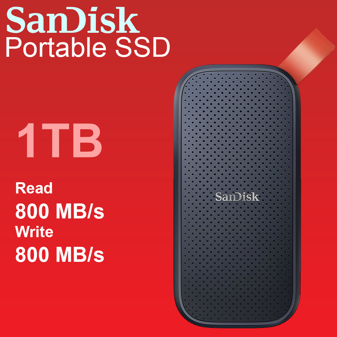 Sandisk E30 1TB External Portable SSD Drive - 800Mbps | Le Vend Online