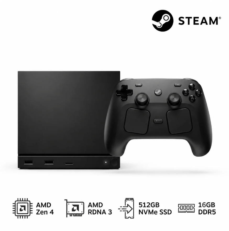Valve Steam Machine Gaming Console - 512GB (With Controller)