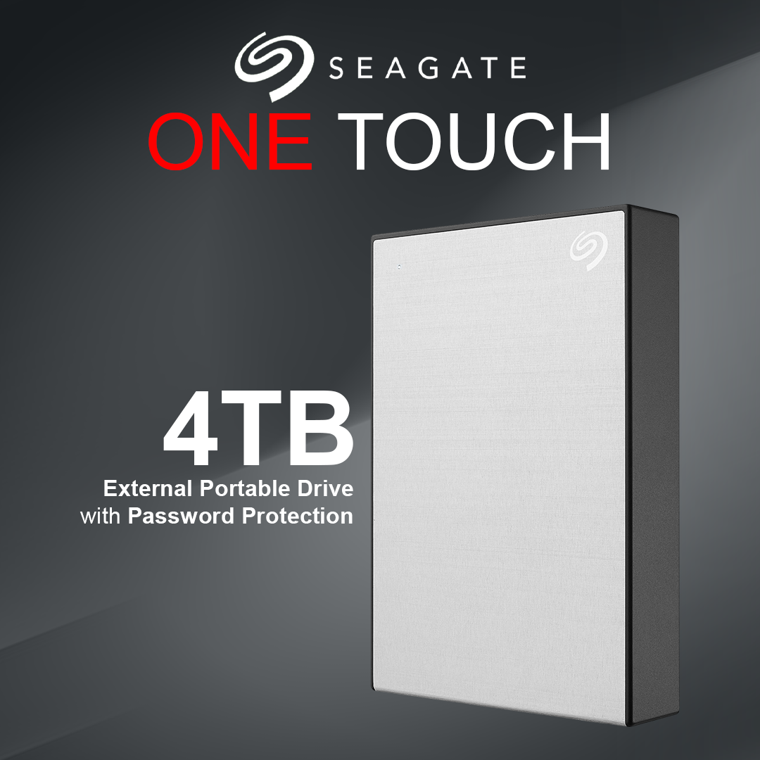 Seagate OneTouch 4TB Portable Drive - Silver