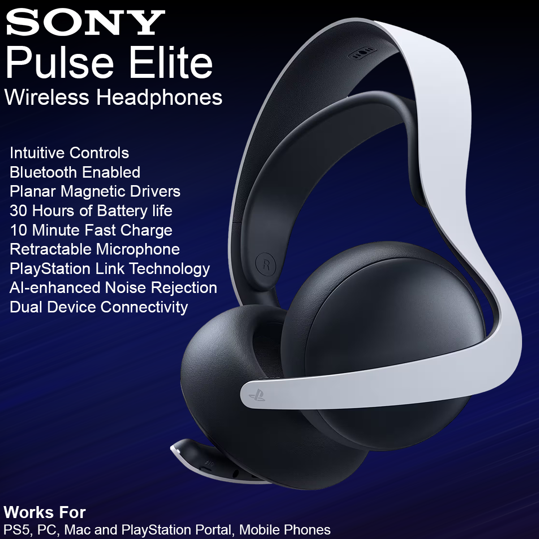 Sony Pulse Elite Wireless Headphones - White