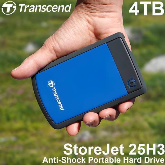 Transcend StoreJet 25H3 4TB Portable Hard Drive - Navy Blue