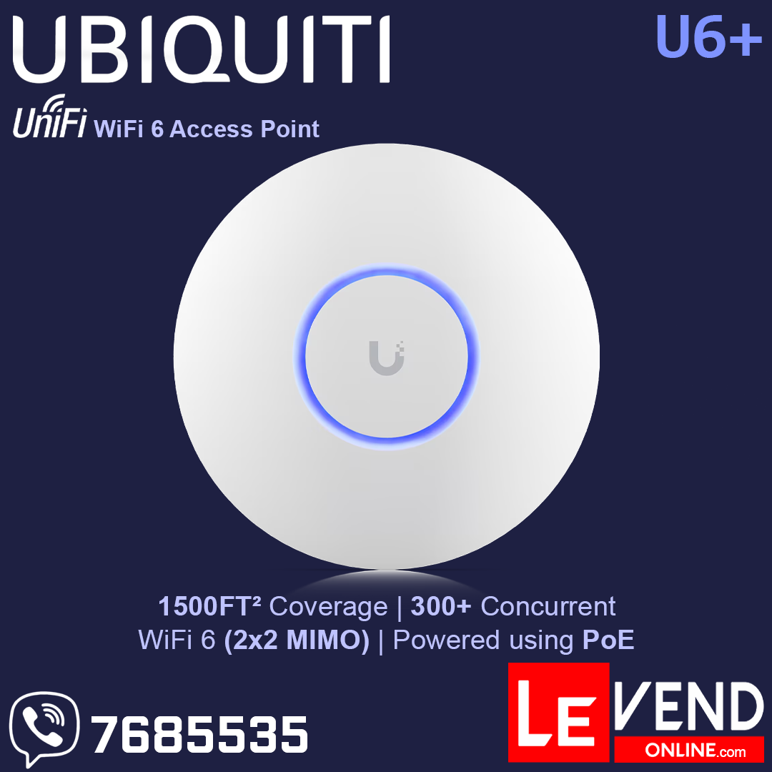 Ubiquiti Unifi U6 Plus (U6+) WiFi 6 Access Point | Le Vend Online Ubiquiti Unifi U6 Plus (U6+) WiFi 6 Access Point | Le Vend Online