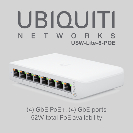 Ubiquiti UniFi 8 Port PoE Gigabit Network Switch - USW-Lite-8-POE
