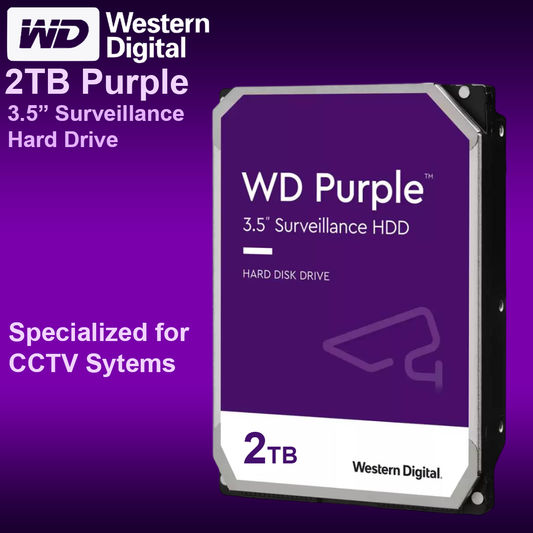 WD Purple 2TB 3.5' Surveillance Hard Disk