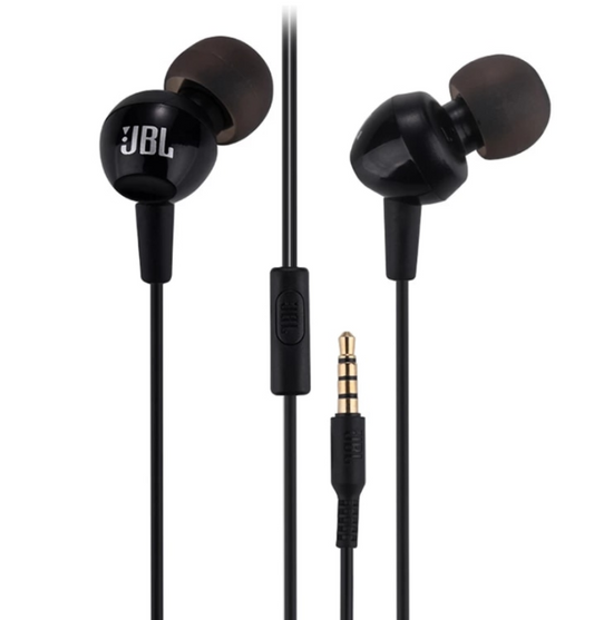 JBL C100SI AUX Wired Headset with Mic (Black)
