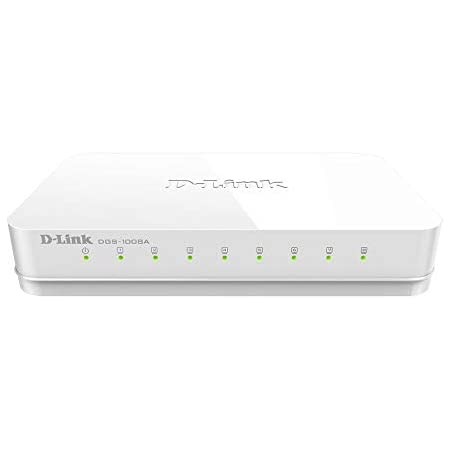 D Link 8 Port Gigabit Network Switch - DGS-1008A