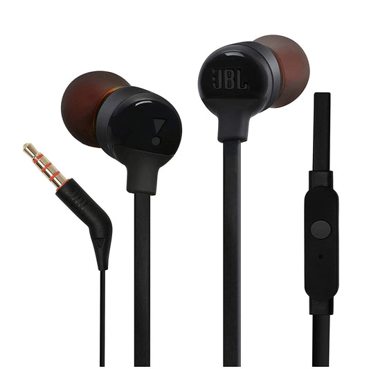 JBL Tune 110 In-Ear AUX Wired Headset with Mic (Black)