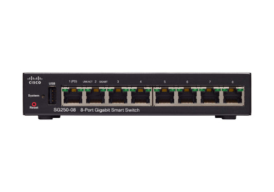 Cisco 8 Port Gigabit Network Switch - SG250-08