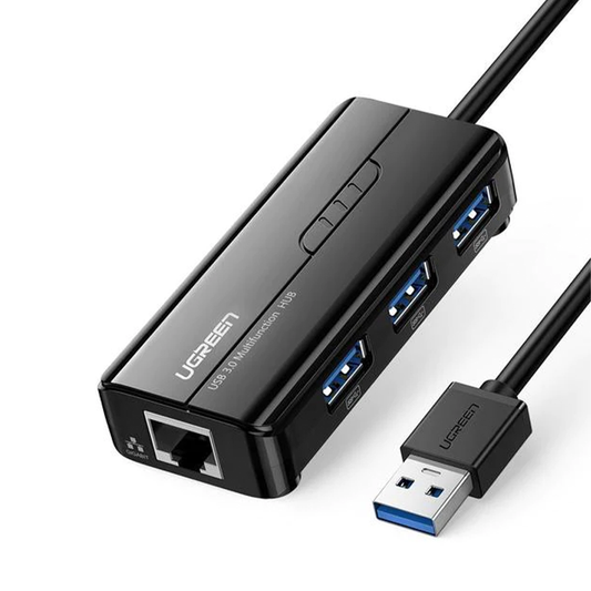 3x Type A 3.0 / RJ45 Ethernet - USB Type A Hub - 20265