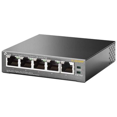 TP Link 5 Port (4 Port PoE) Gigabit Ethernet Switch - TL-SG1005P
