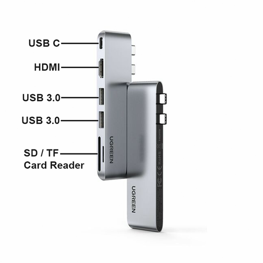 3x Type A 3.0 / HDMI / SD & TF Reader / PD - USB C Hub for MacBook - 80856