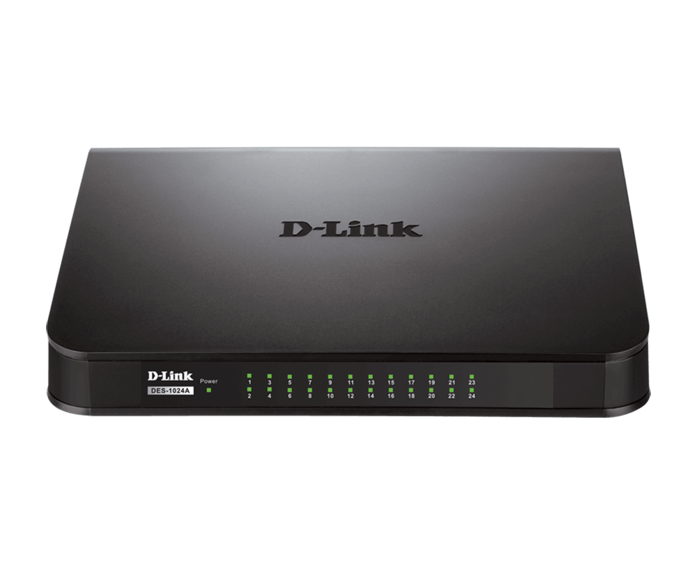 D Link 24 Port Fast Ethernet Network Switch - DES-1024A